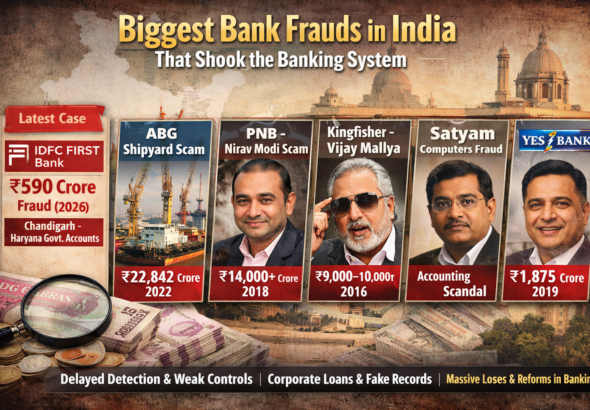 IDFC FIRST Bank Discloses ₹590 Crore Fraud at Chandigarh Branch Full List of Major Bank Frauds of India So Far