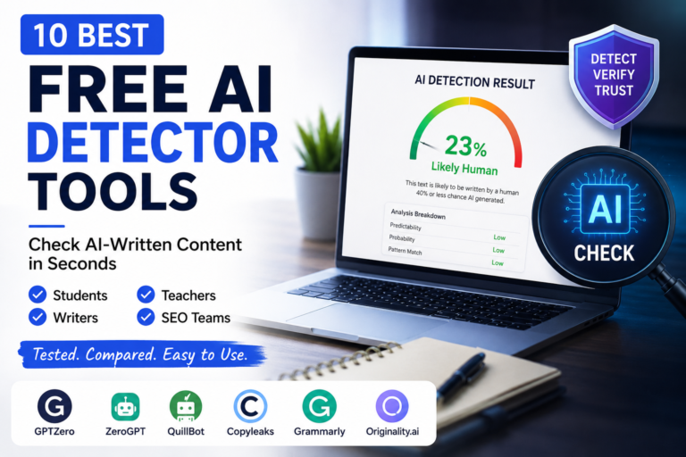 10 Best Free AI Detector Tools in 2026 What Students, Writers & Teachers Are Actually Using